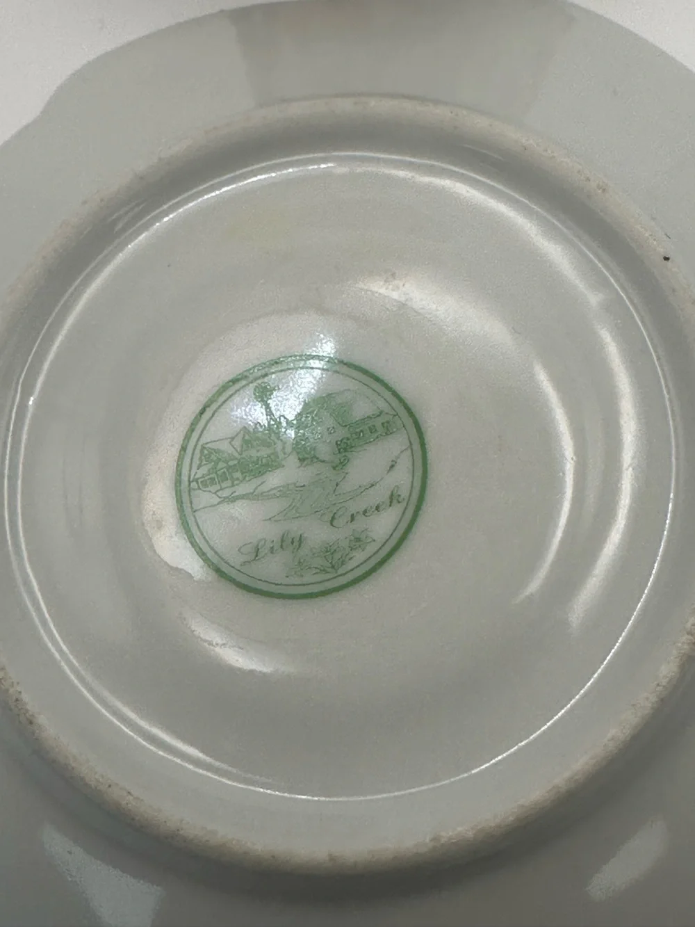 Vintage Lily Creek Demitasse Cup Saucer Floral Roses 24K Gold